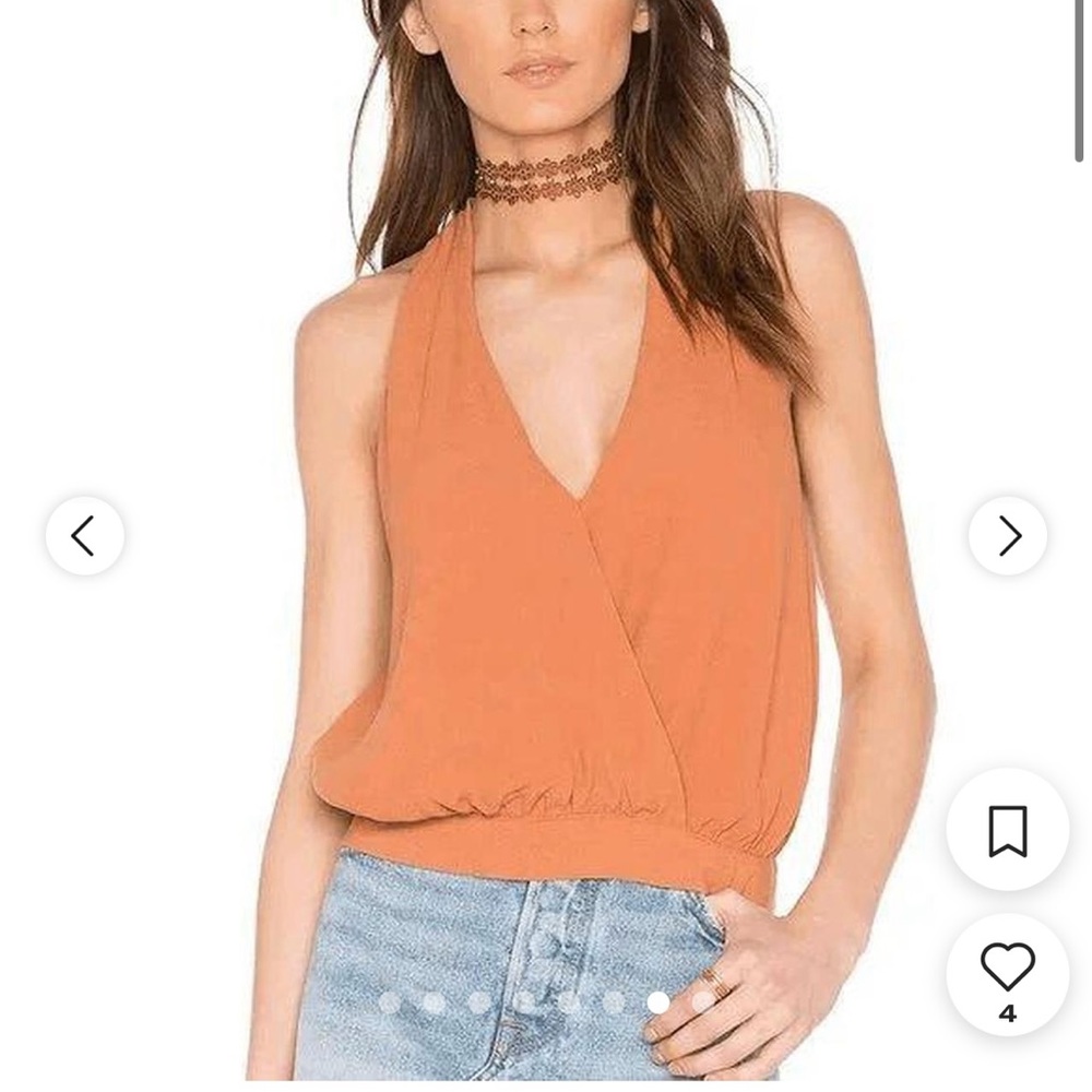 Free People Drapey Dreams Burnt Orange Top